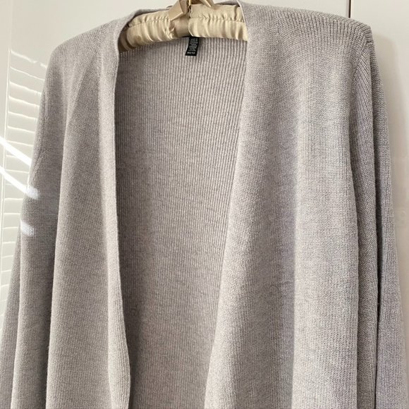 ✨NWOT Eileen Fisher Metallic Wool Open Cardigan S - Picture 6 of 15